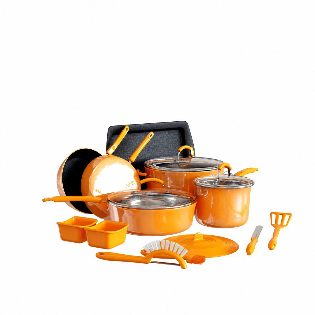 Kitchen utensil set orange