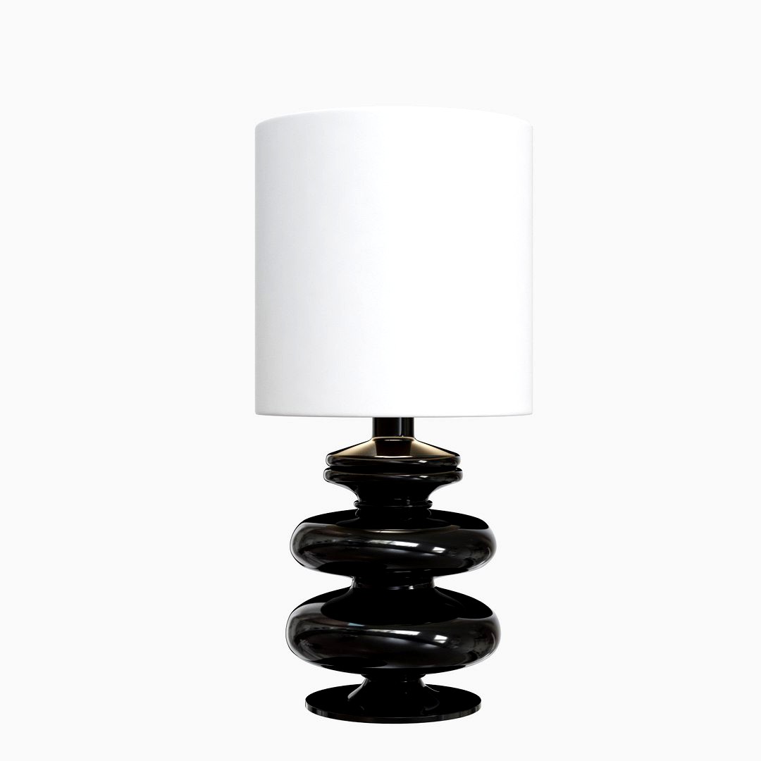 Nova Smania Ceramic high table lamp lustro finishing with shade
