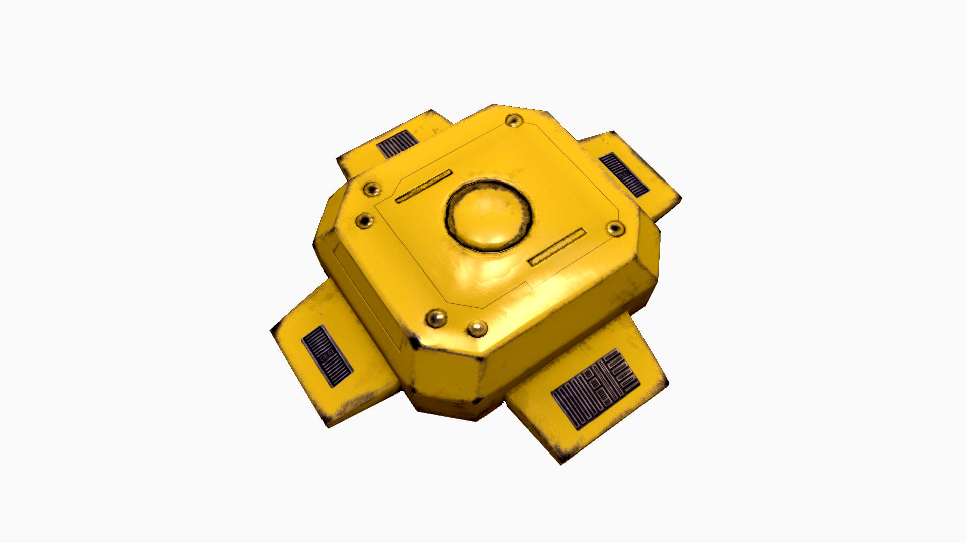 Sci-Fi Magnetic mine yellow bomb zone