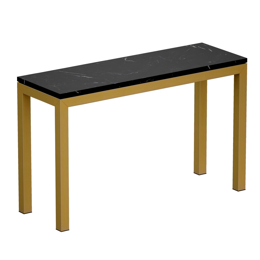 Parsons Black Marble Brass Console