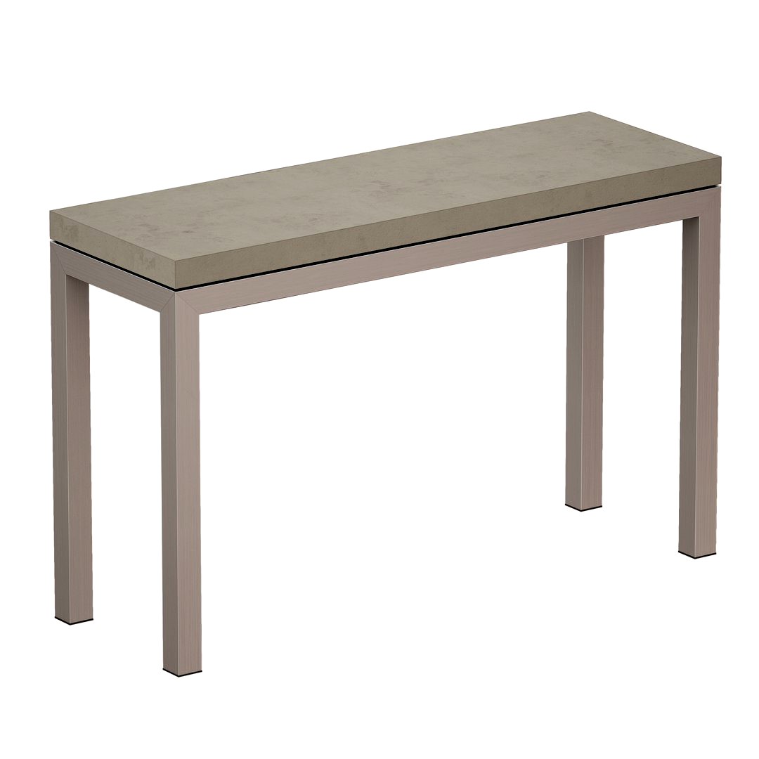 Parsons Concrete Stainless Steel Console
