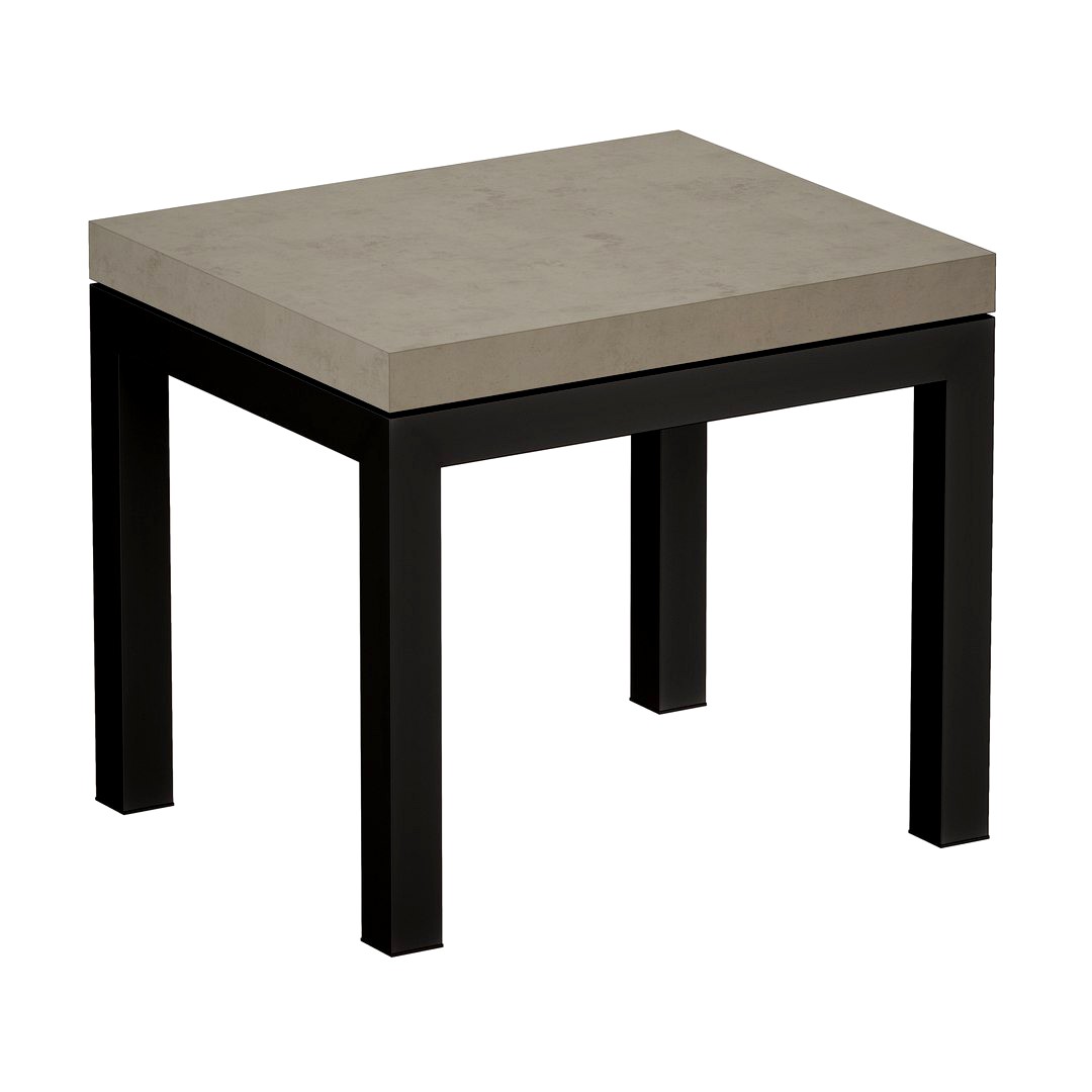 Parsons Concrete Top Dark Steel Base End Table