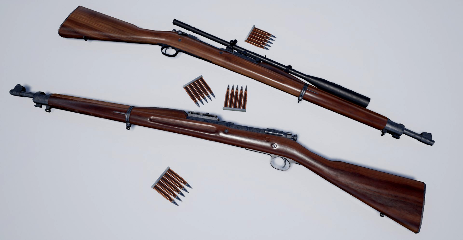 m1903 springfield rifle low poly