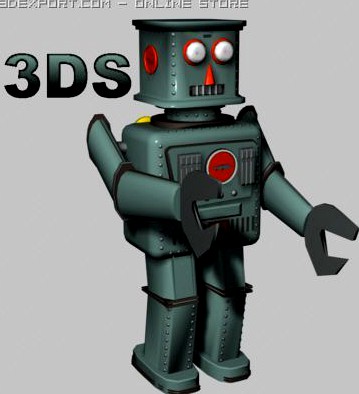 Tin Robot toy 3D Model