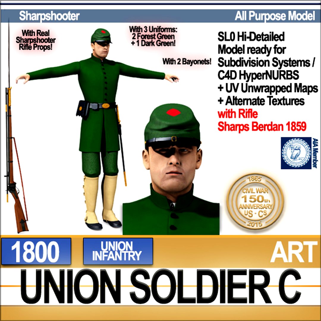 Civil War Union Soldier C Infantry Sharpshooter