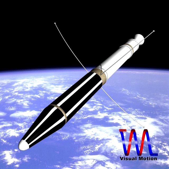 US NASA Explorer I Satellite 3D Model