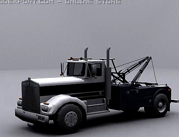 Kenworth W 921 wrecker truck 3D Model