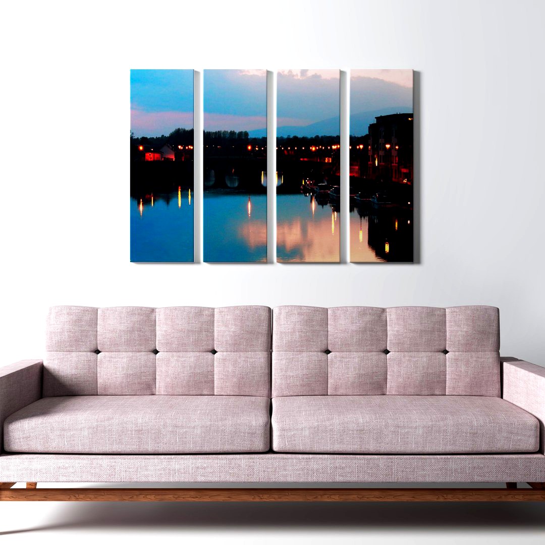Printed Canvas - City with River