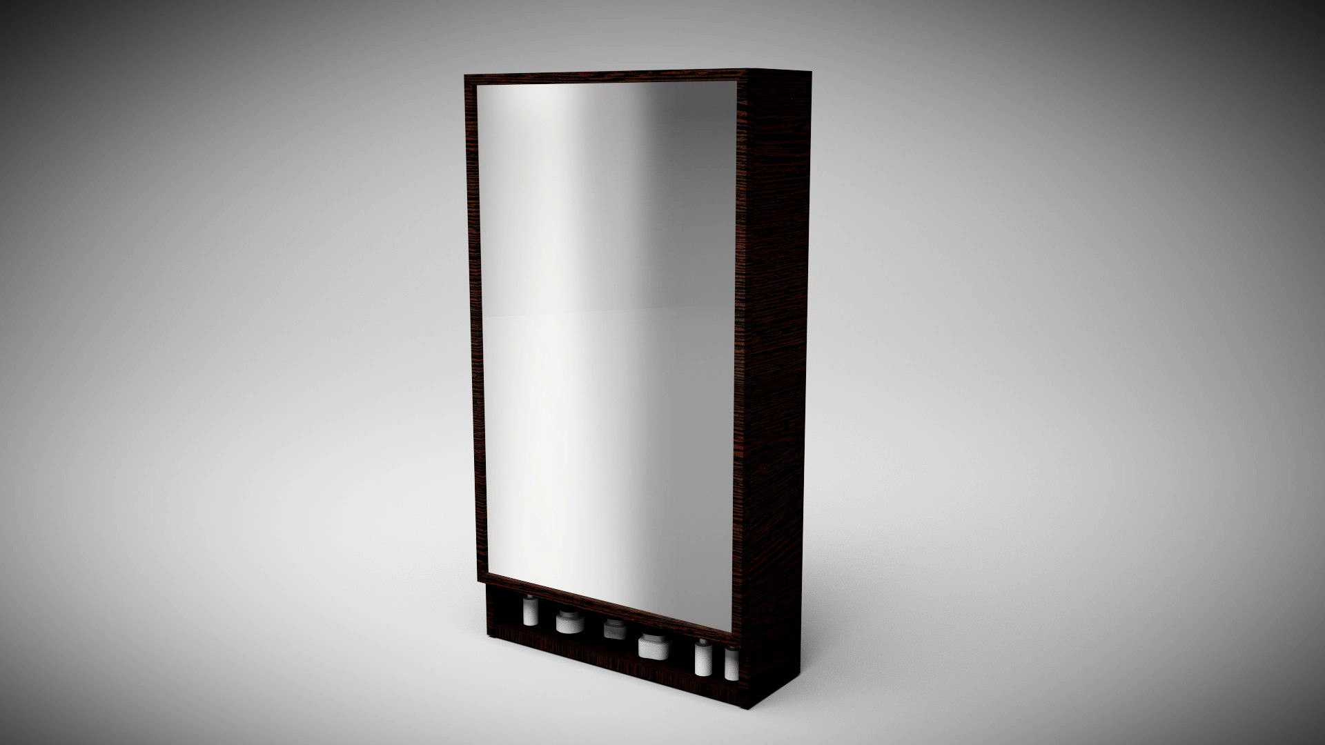 Bathroom Wall Cabinet, Low Poly