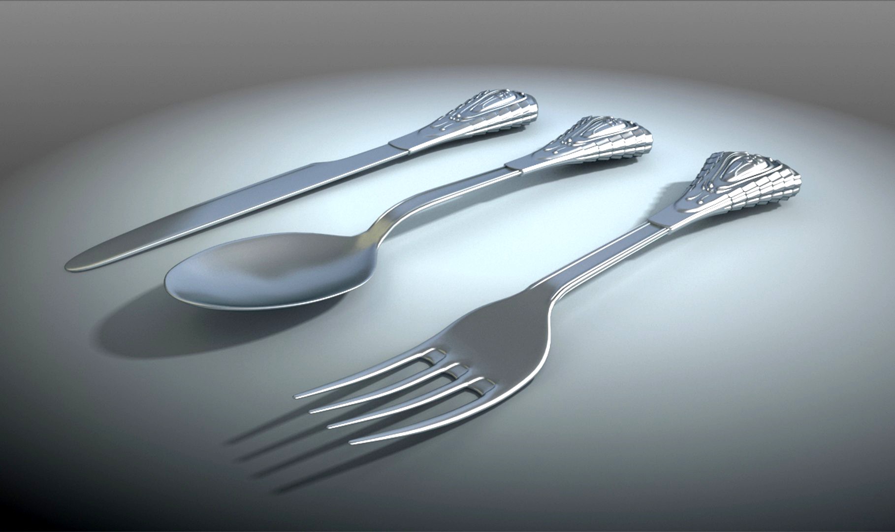 Classic Silverware 3D Model