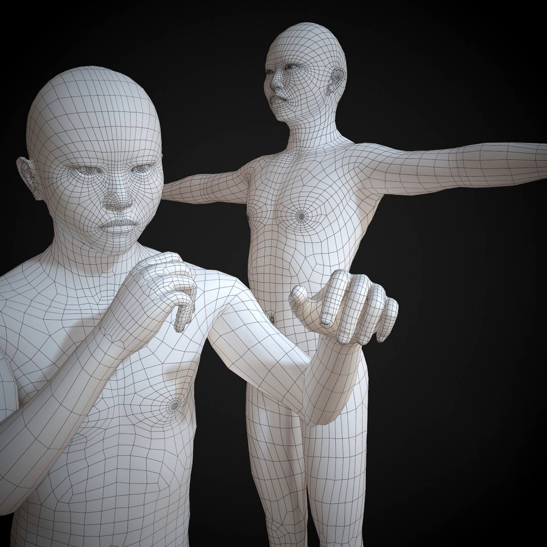 Rigged Asian Man Basemesh