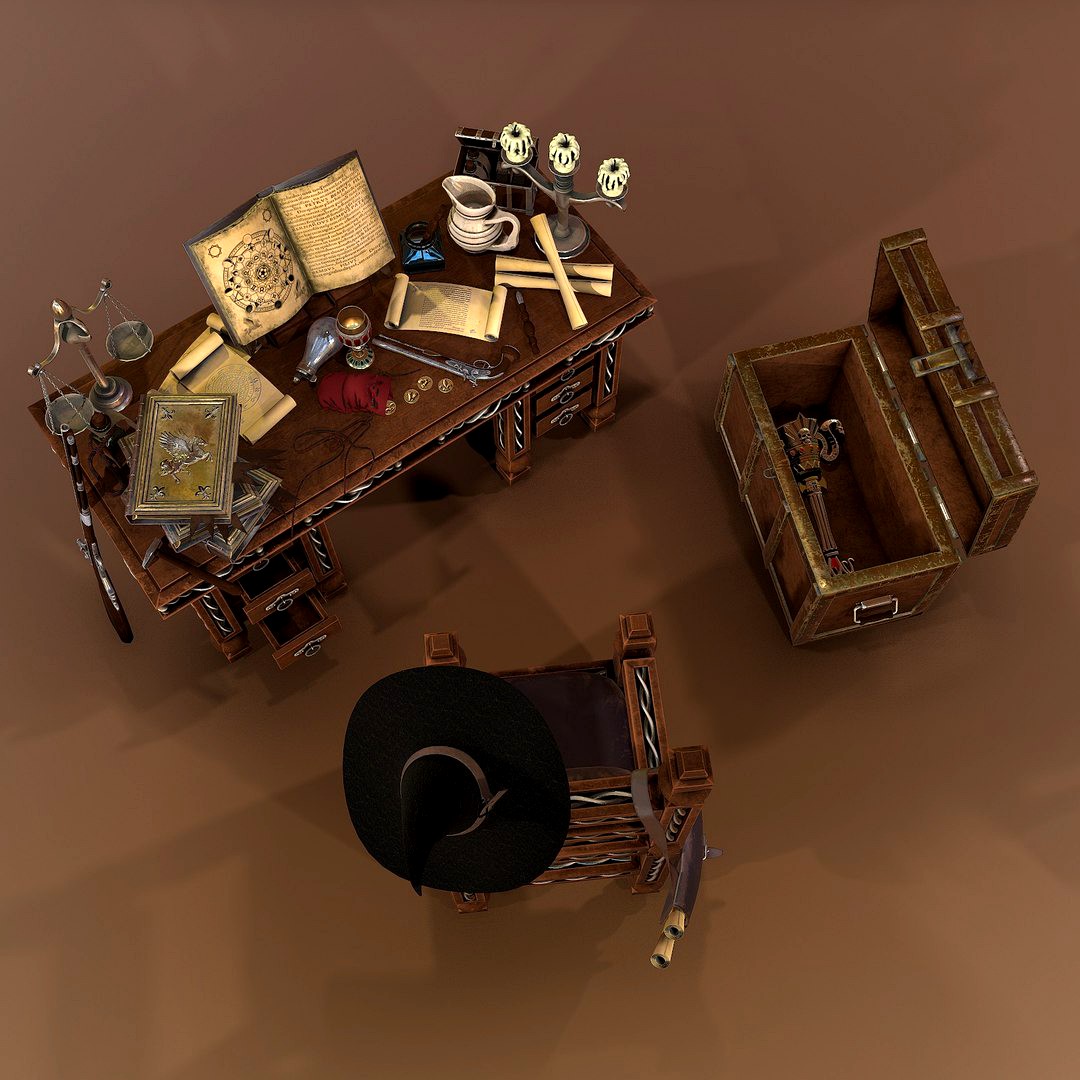 Medieval table 3d
