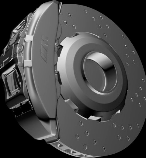BMW Brake System with Caliper High Poly 3D Model
