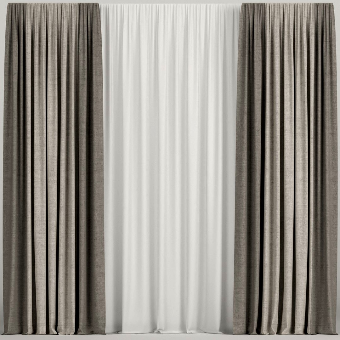 Curtains in two colors