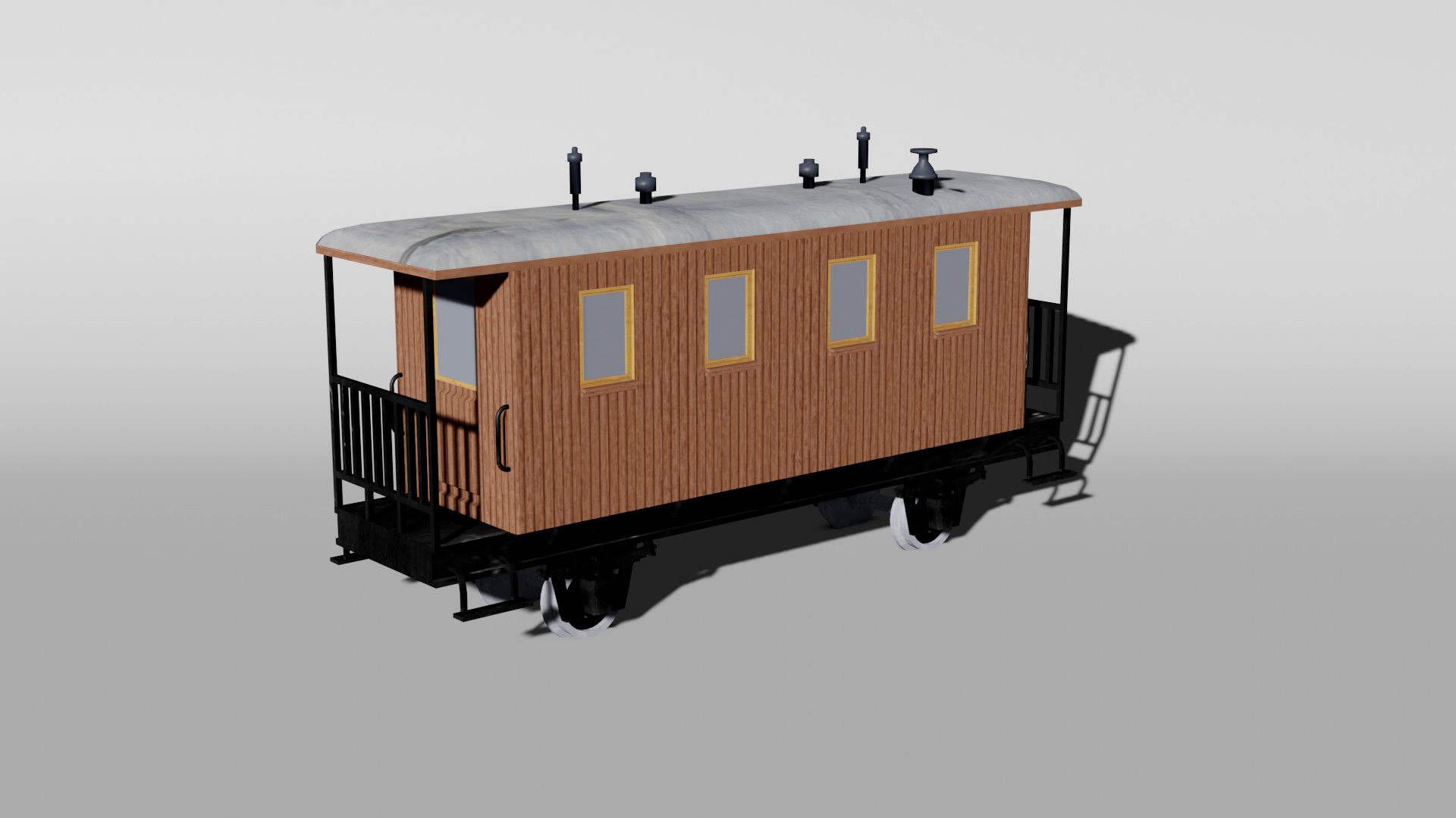 Narrow-gauge passenger railcar