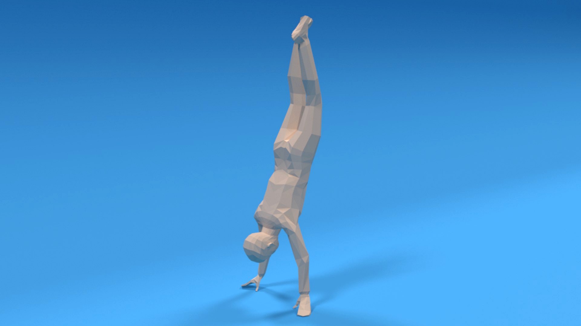 Low Poly Kid in Handstand Pose