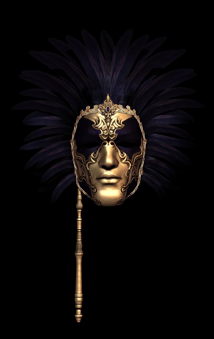 Free Venetian mask of a Dark Lord