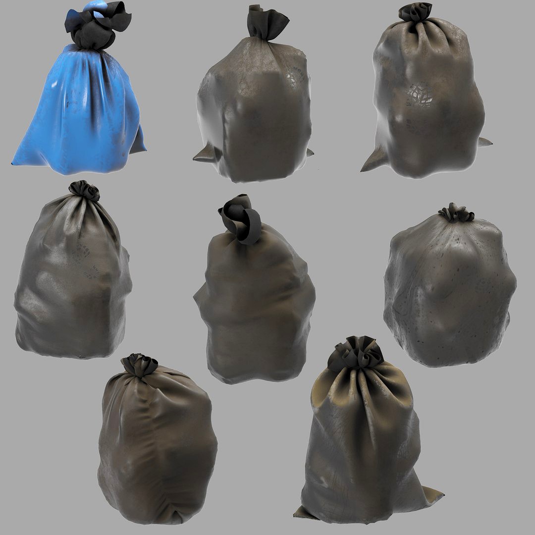 Garbage dusty bags