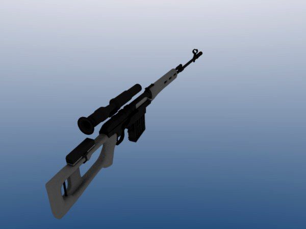 Sniper rifle svd2 3D Model