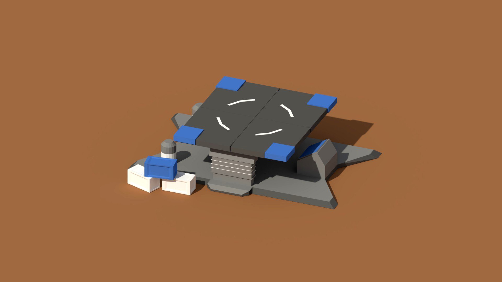 Low Poly Scifi Loading Pad