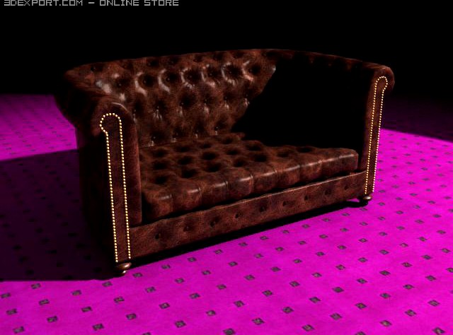 Chesterfield Couch 3D Model