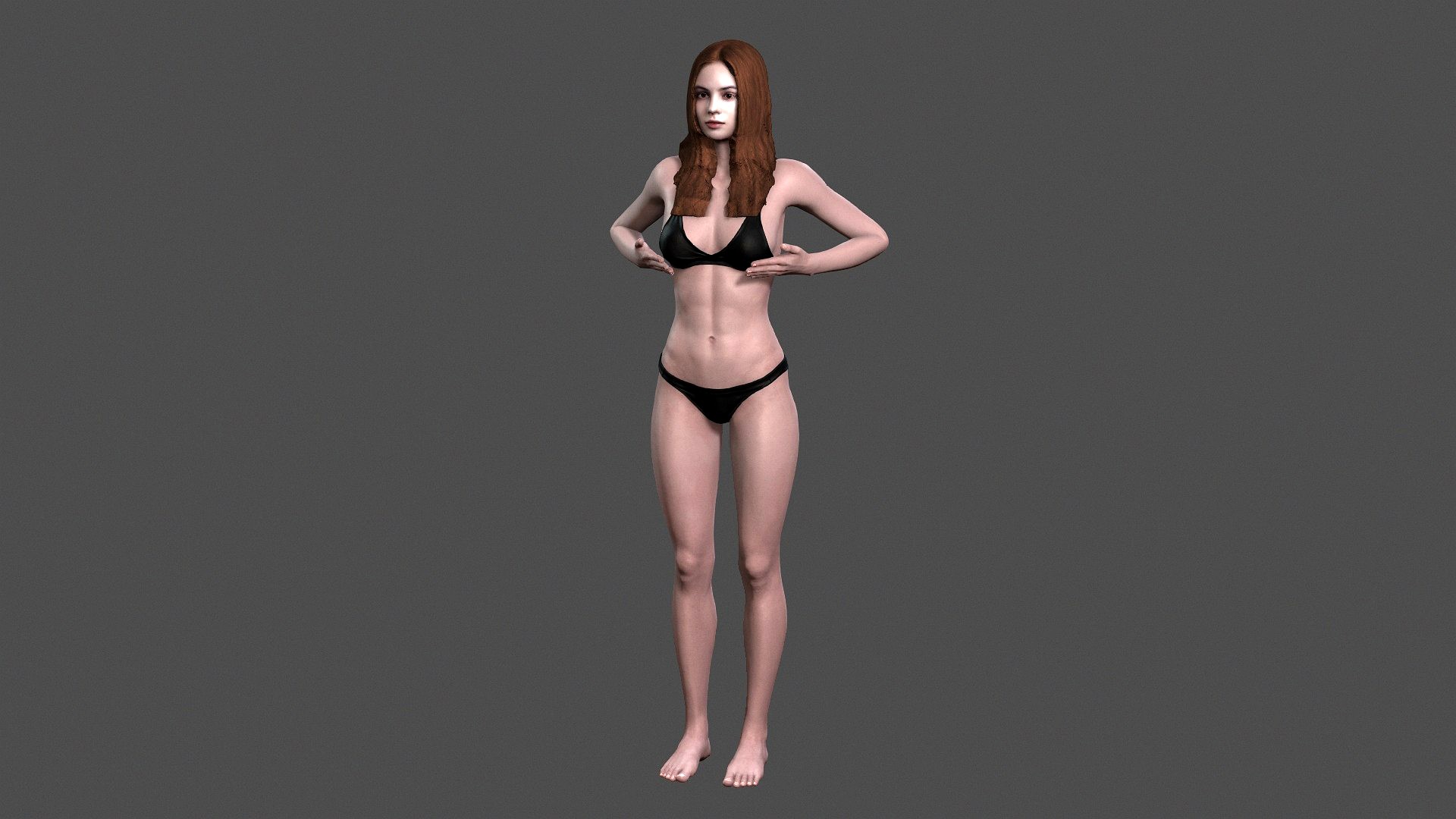 Beautiful woman -Rigged and animated for Unreal Engine