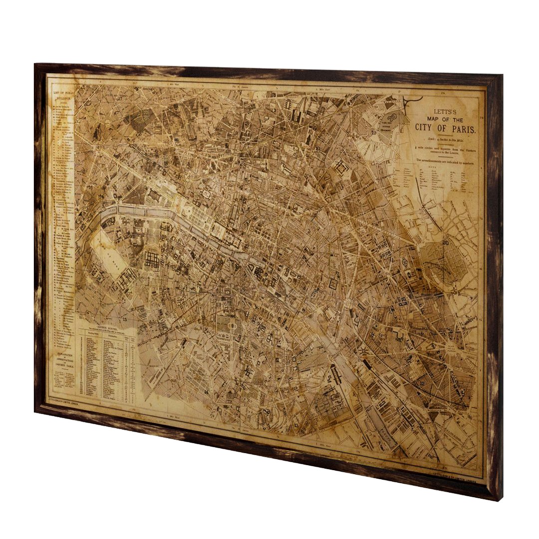 Restoration Hardware Vintage Paris Map