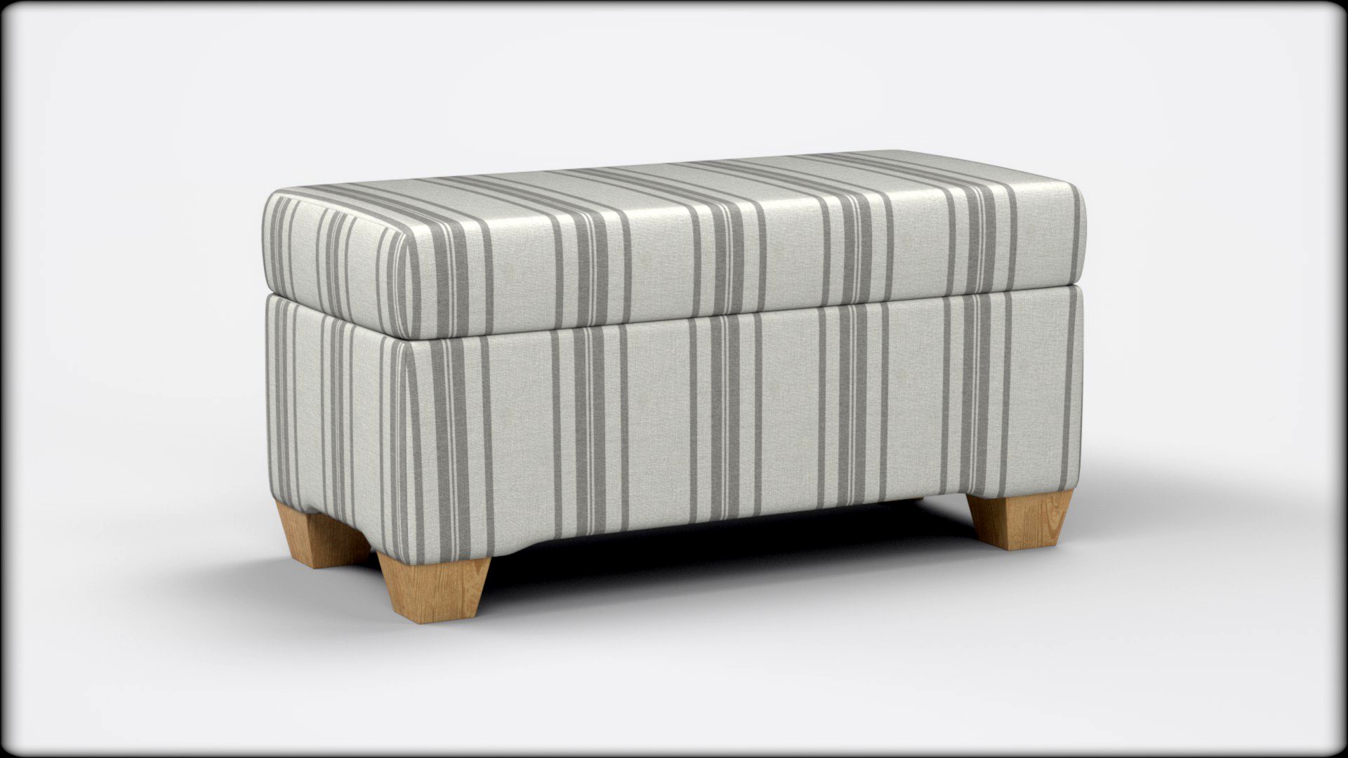 Pembroke storage bench stripe neutral