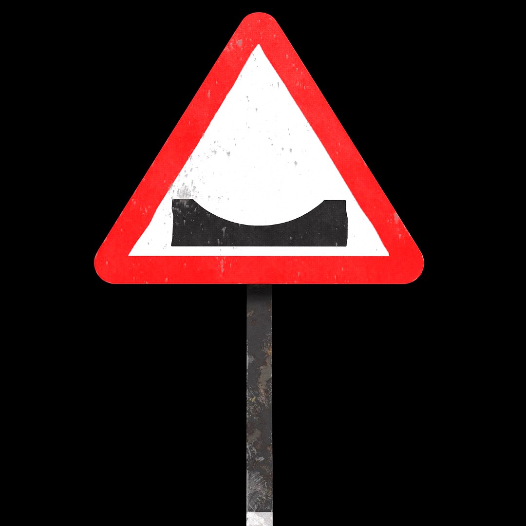 Dangerous dip Roadsign