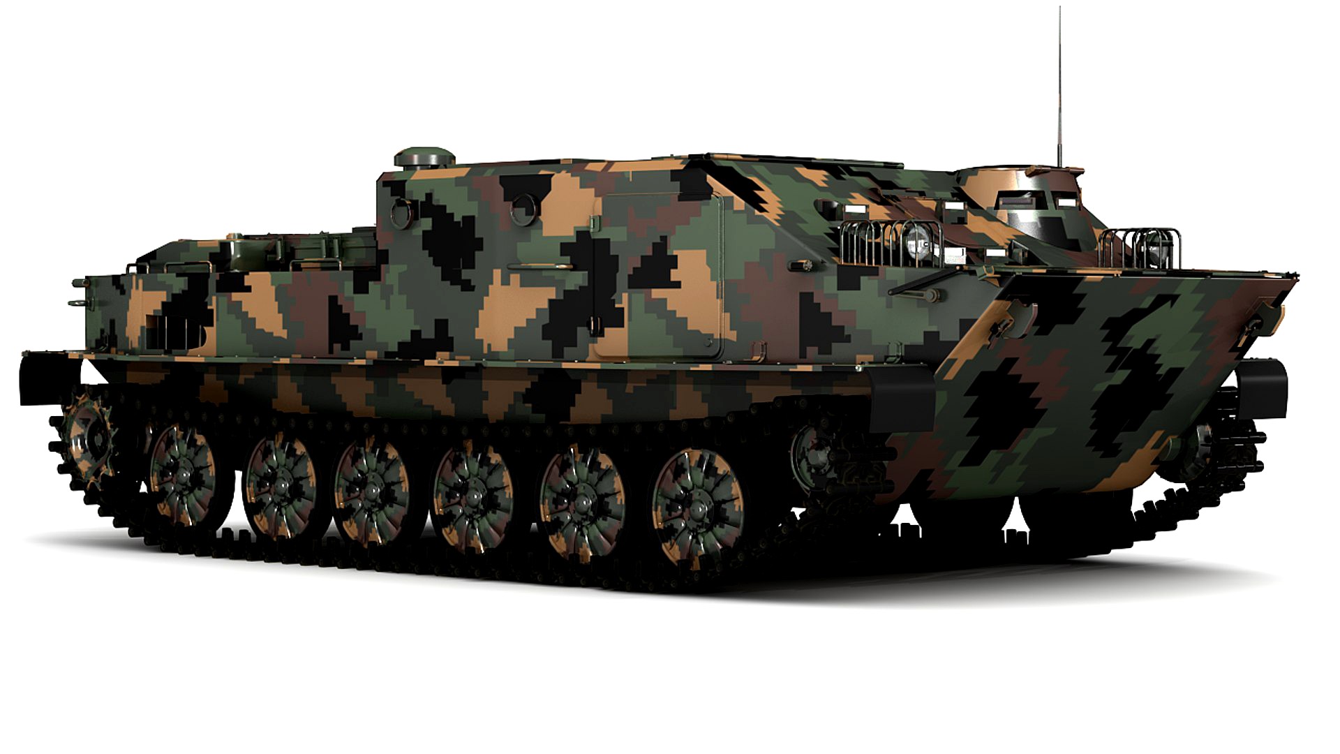 BTR-50 Camouflage 3D model