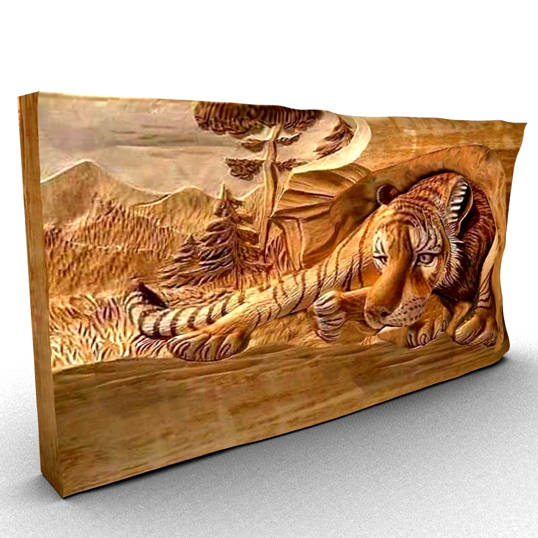 Engraved tiger