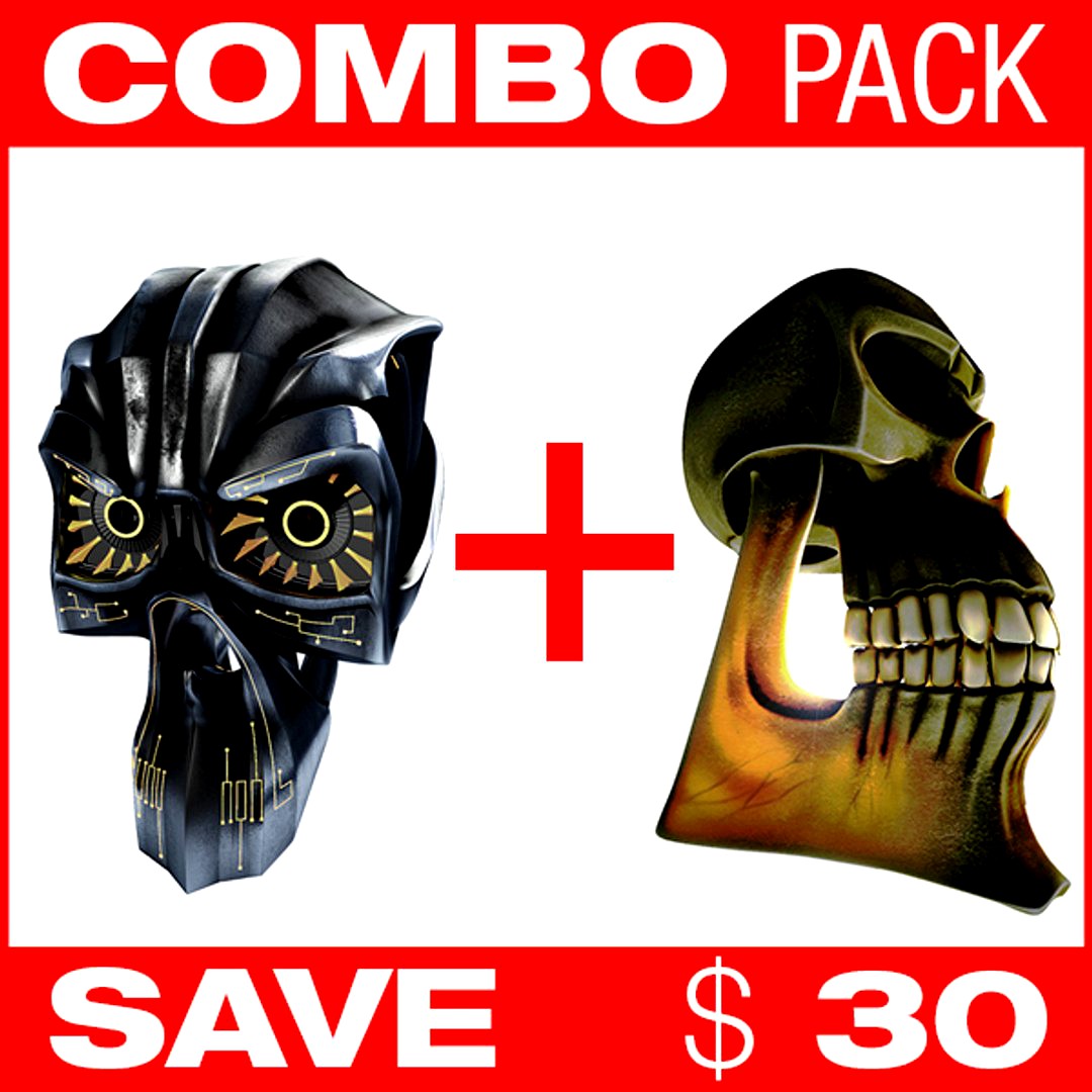 COMBO skulls (Cyber+Toon)