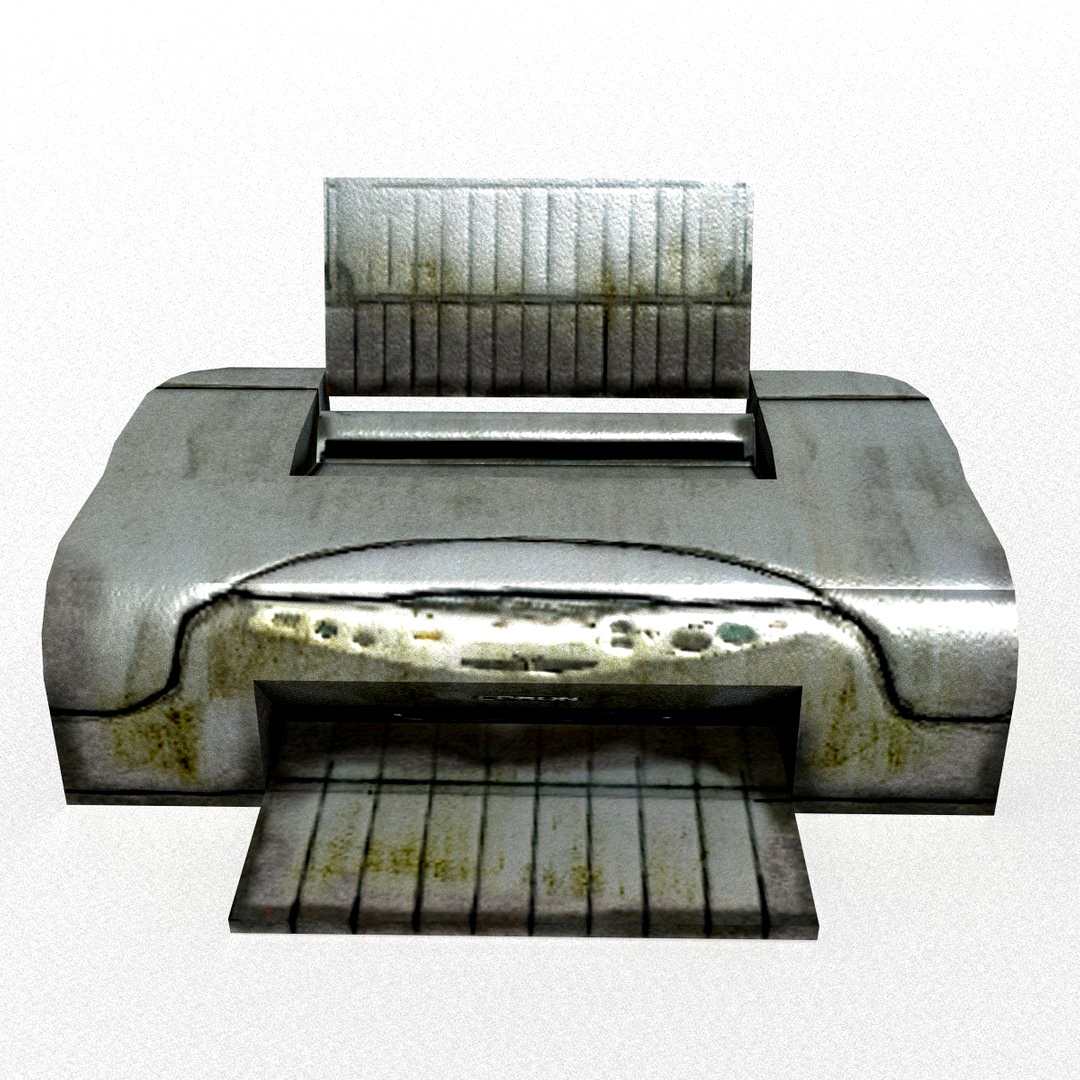 printer low poly damaged