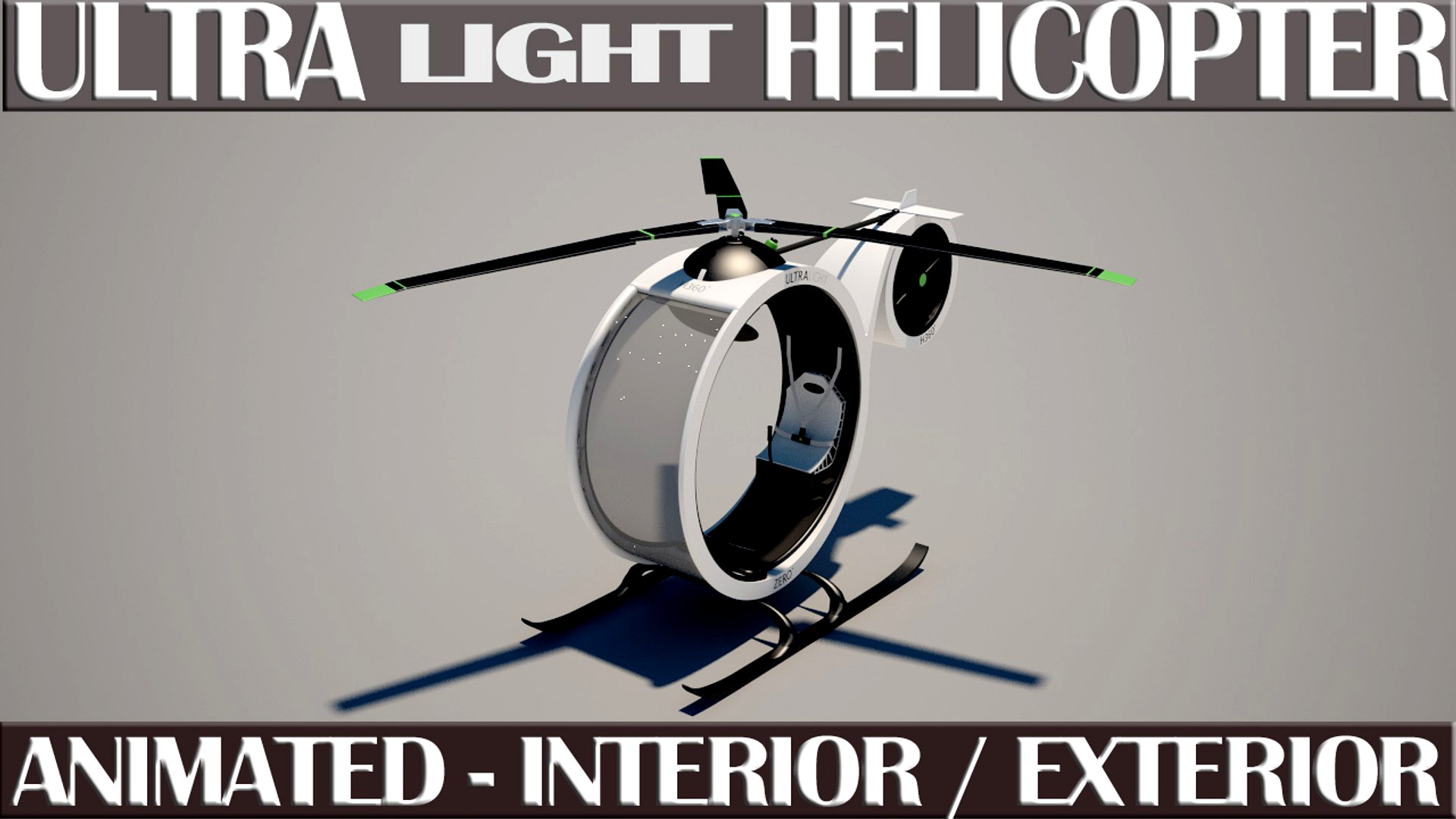 Ultra Light Helicopter- Animated.