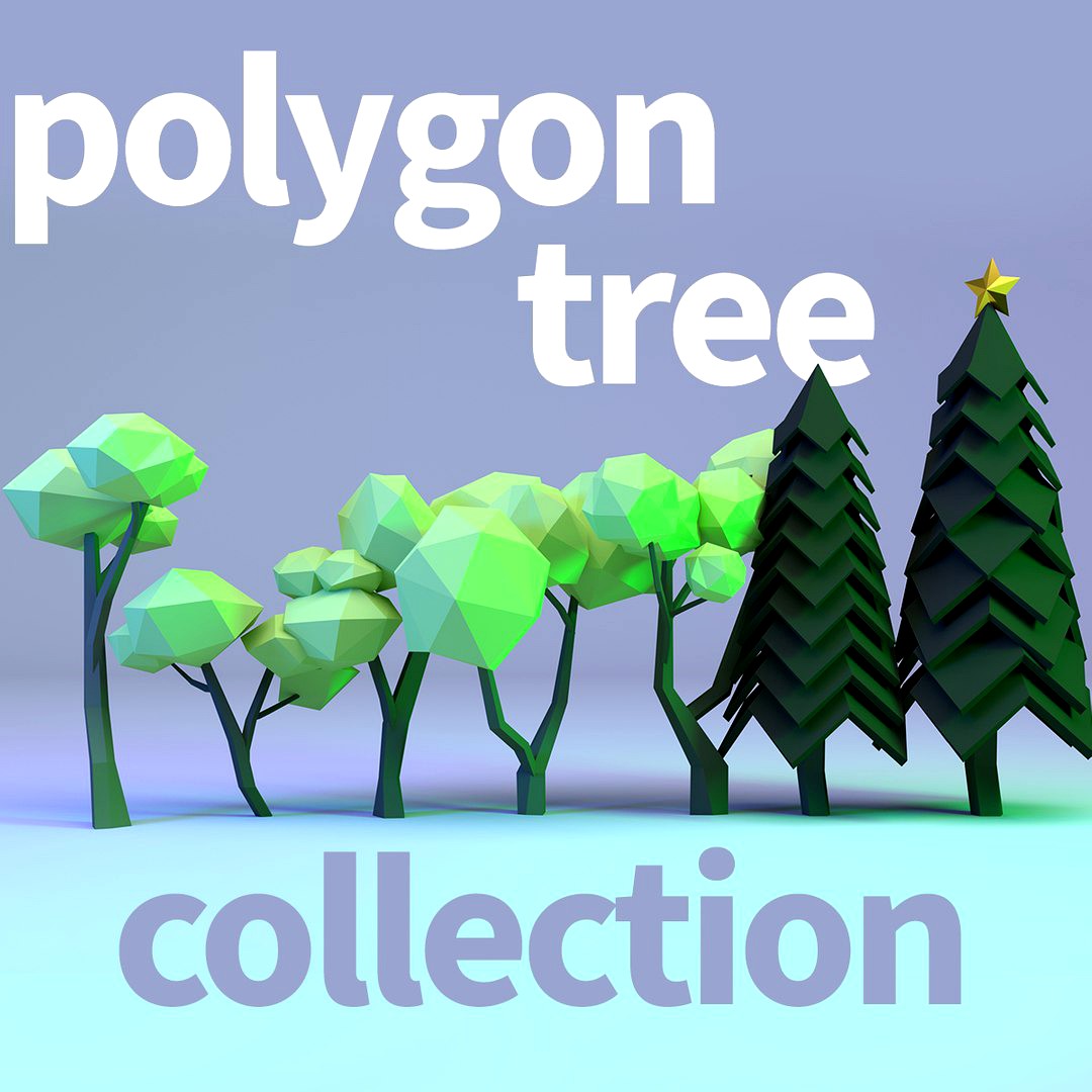 Low Poly Polygon Tree Collection