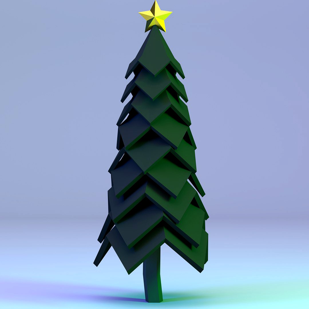 Low Poly Polygon Tree