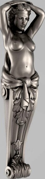 Greek Caryatid women 3D Model