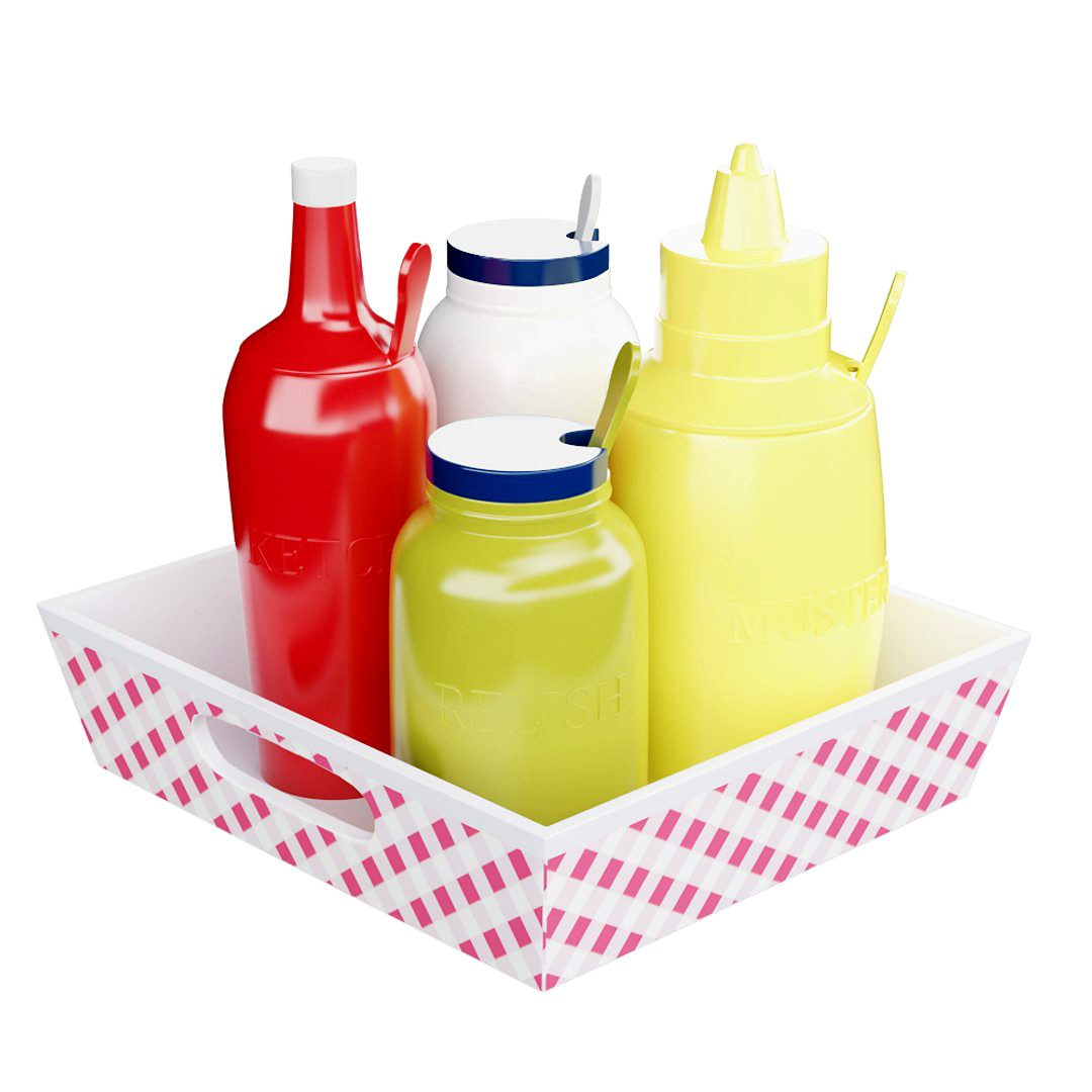 Ceramic Condiment Tray Set