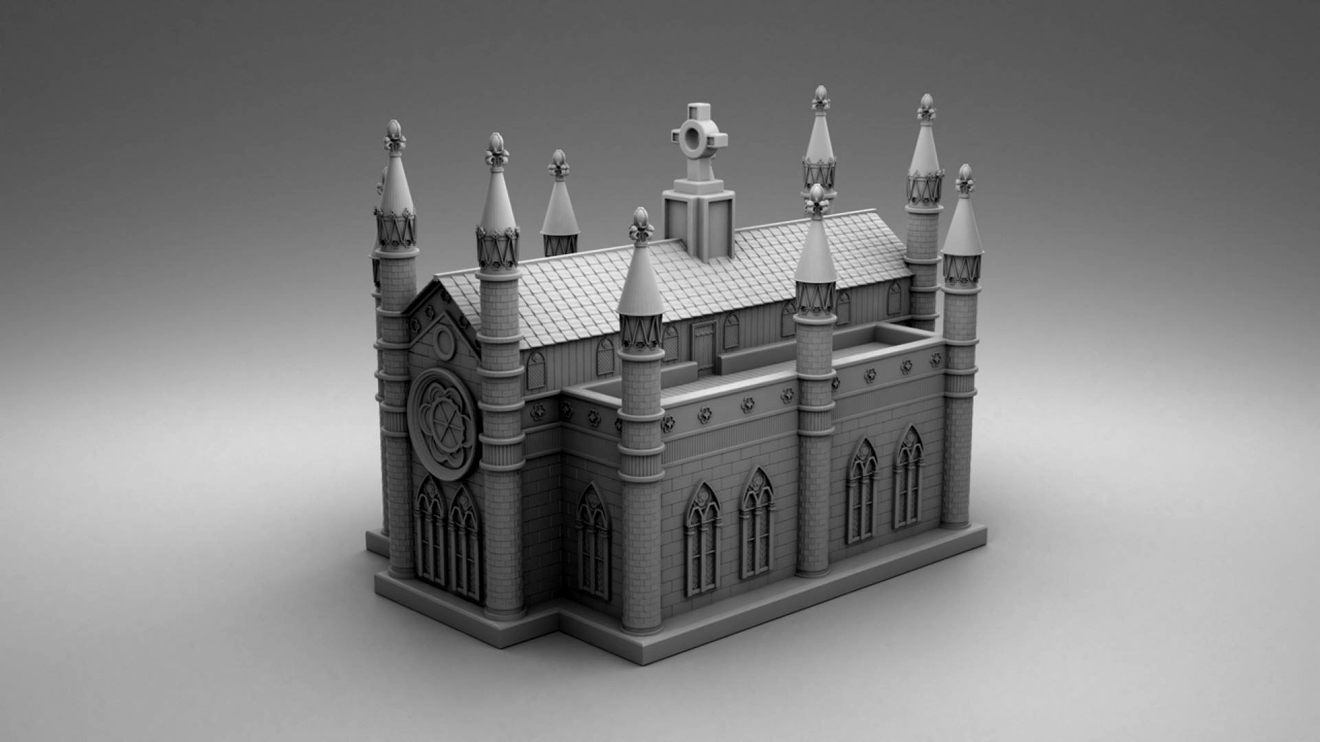 Gothic carved castle