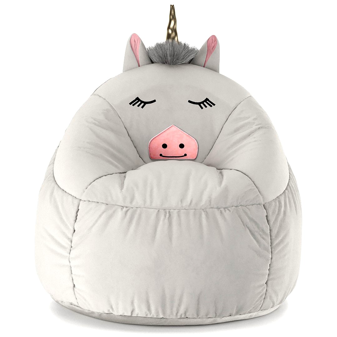 Kids Bean Bag Chair White Unicorn - Pillowfort