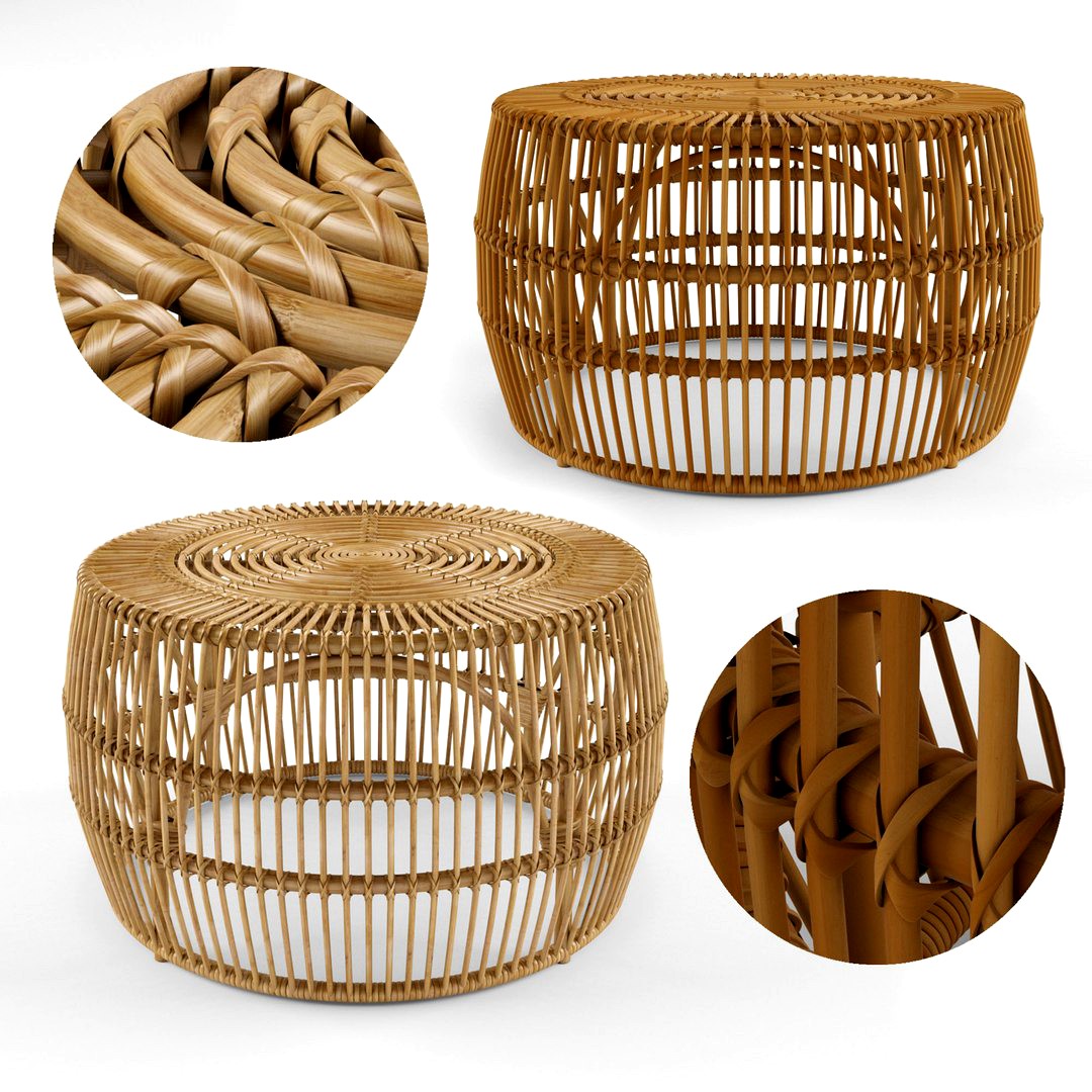 Pyronia Rattan Cage Coffee Table Natural