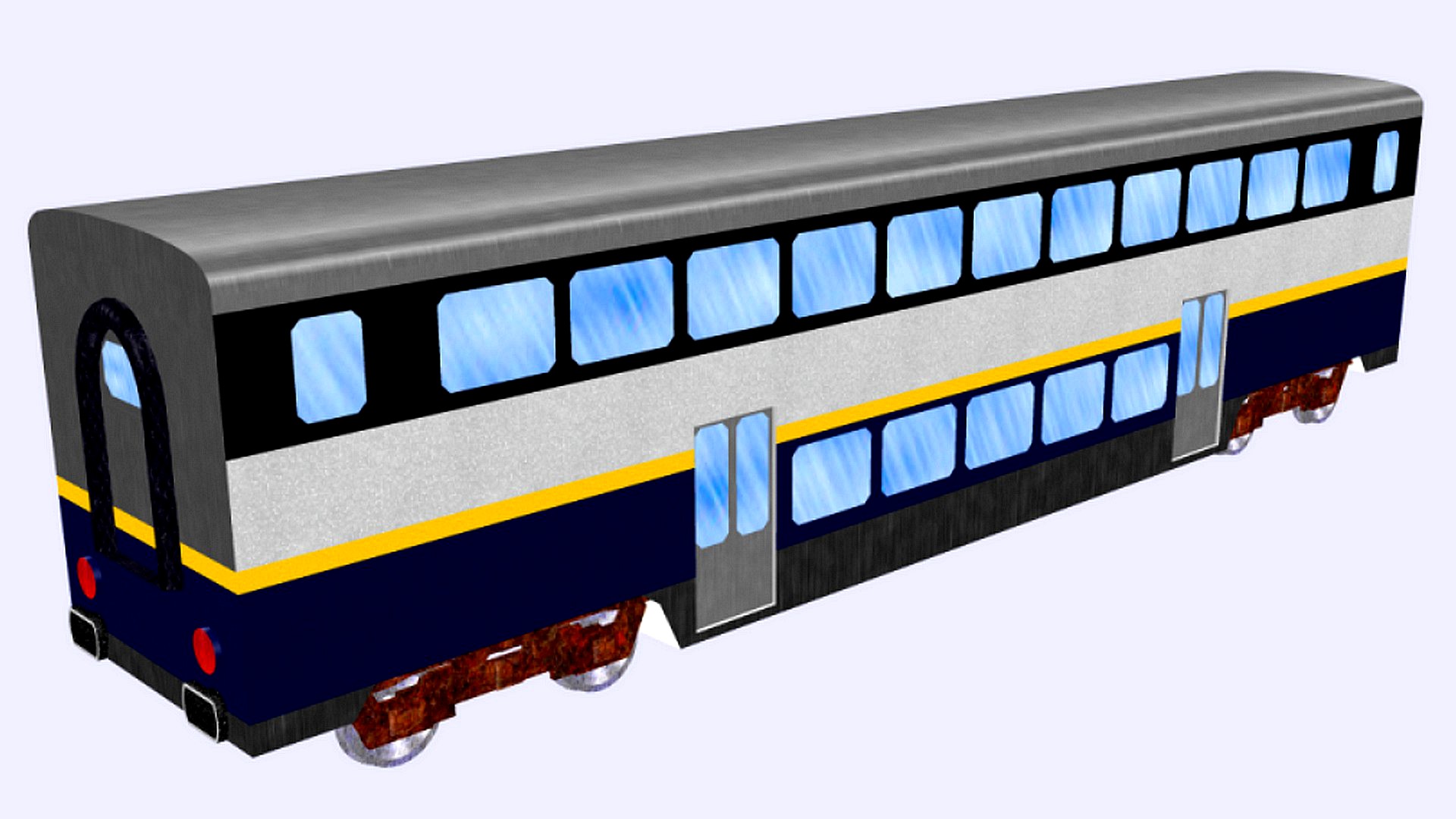 doubledecker rail passenger wagon for f59phi locomotive