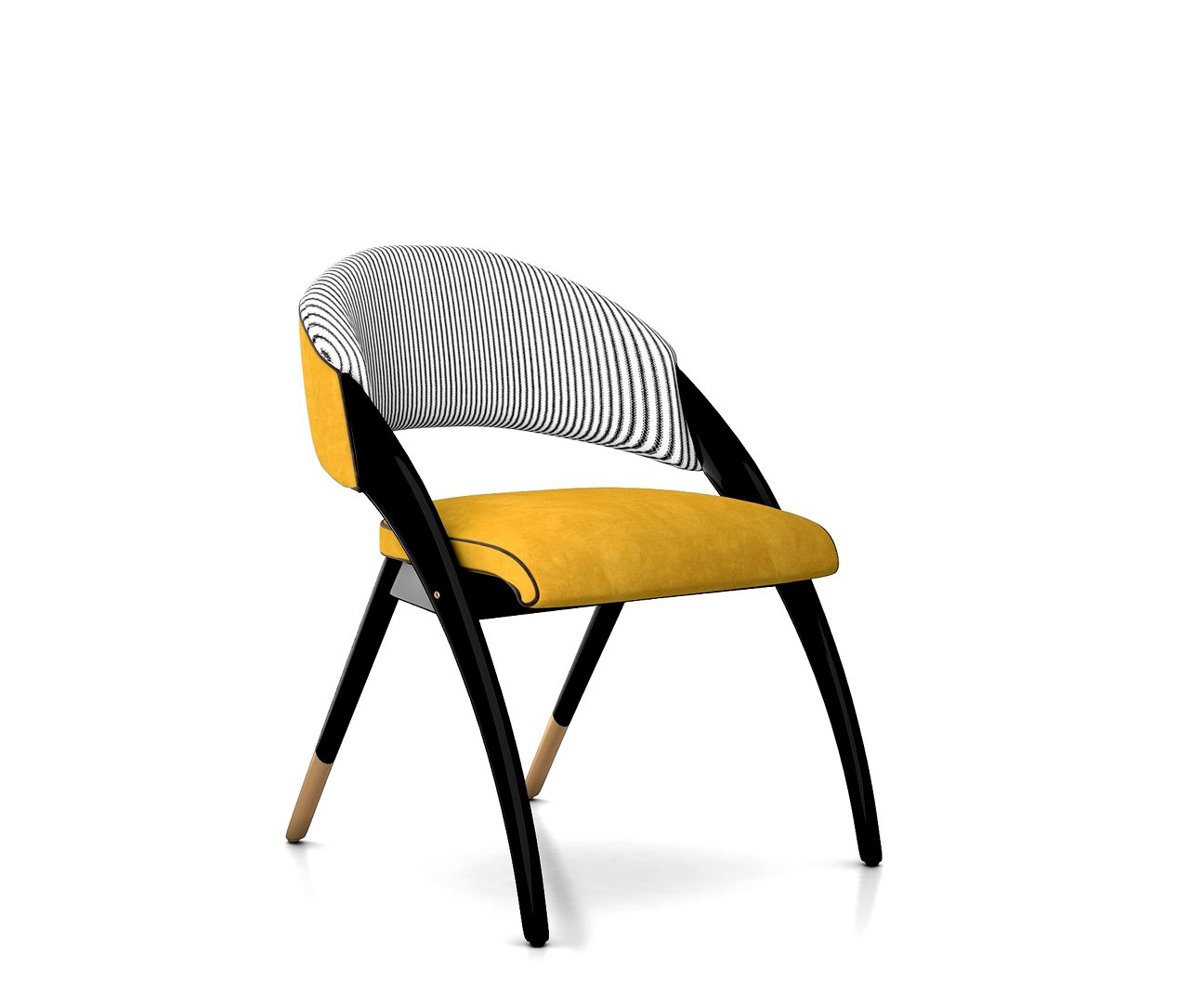 Velvet retro armchair