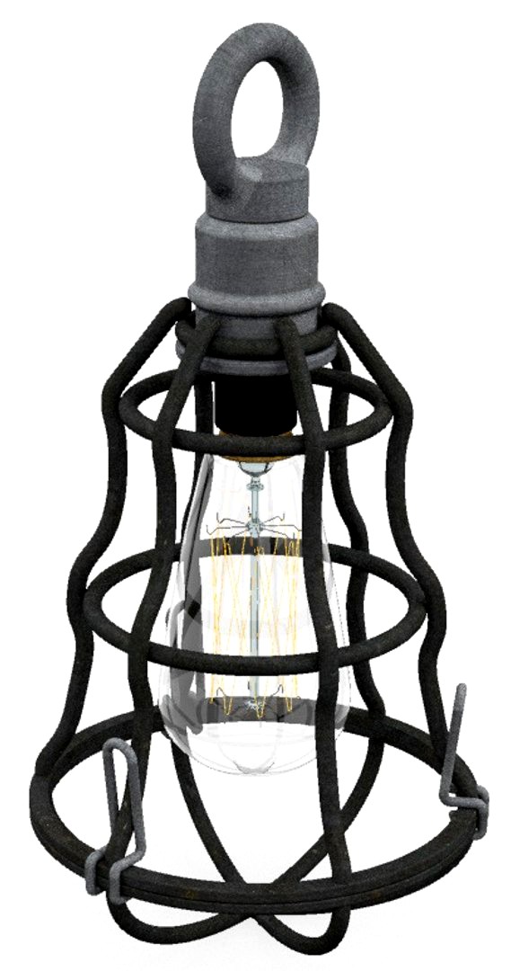 Industrial themed lamp with edison style bulb