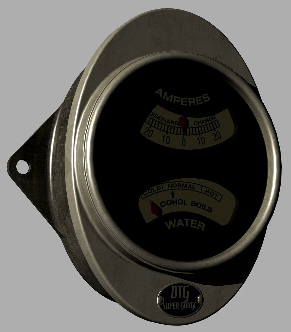 AC-GM Chevy Ammeter & Thermometer (Ca. 1955)