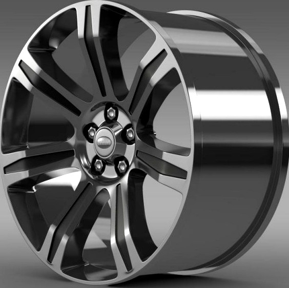 RangeRover Autobiography black rim 3D Model