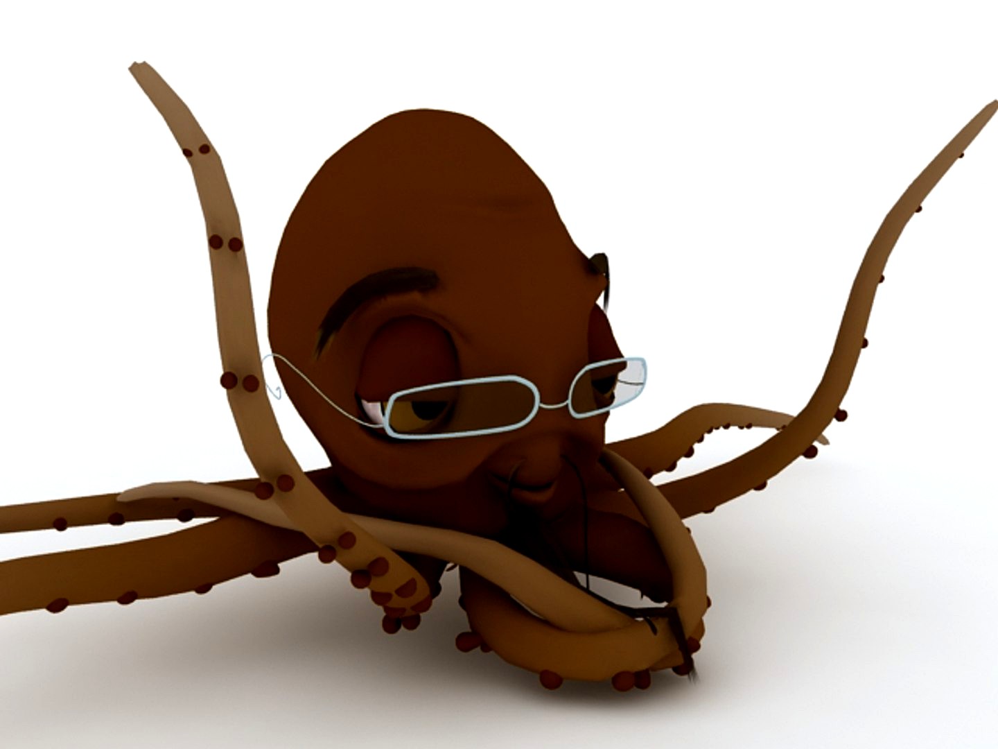 Cartoon Octopus - Cartoonish Aquatic Creature 3d model