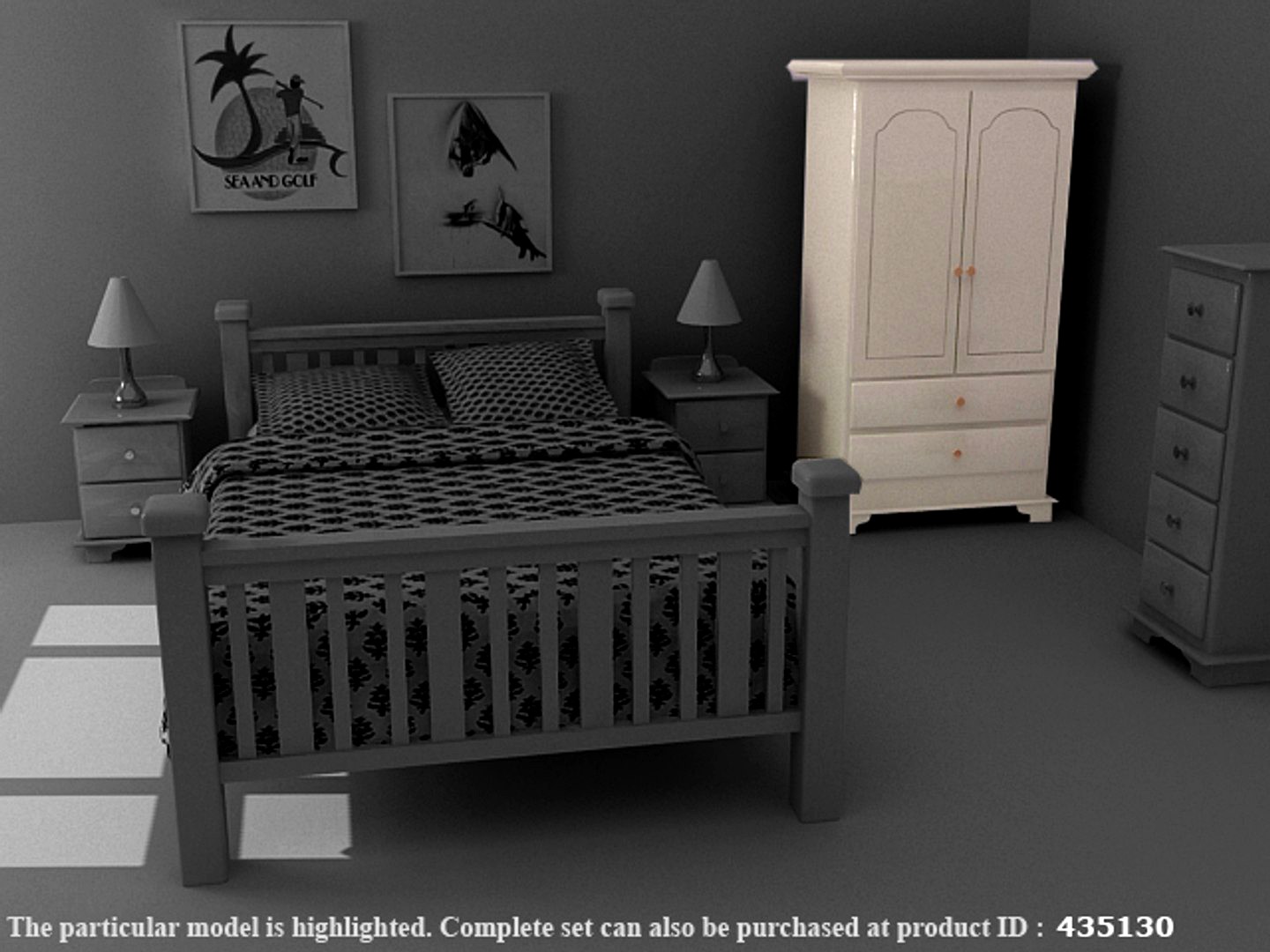 Harvest Almirah - High Quality Furniture 3d model