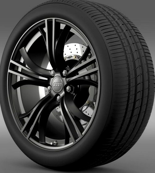 Audi R8 V10 plus 2013 wheel 3D Model