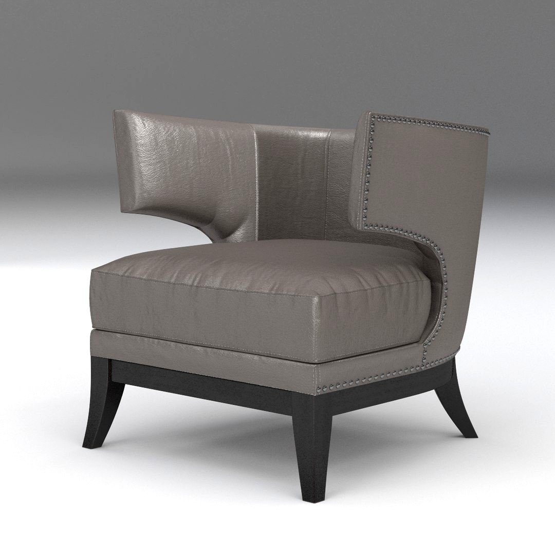 Grey Studded Modern Armchair Cream CH90843